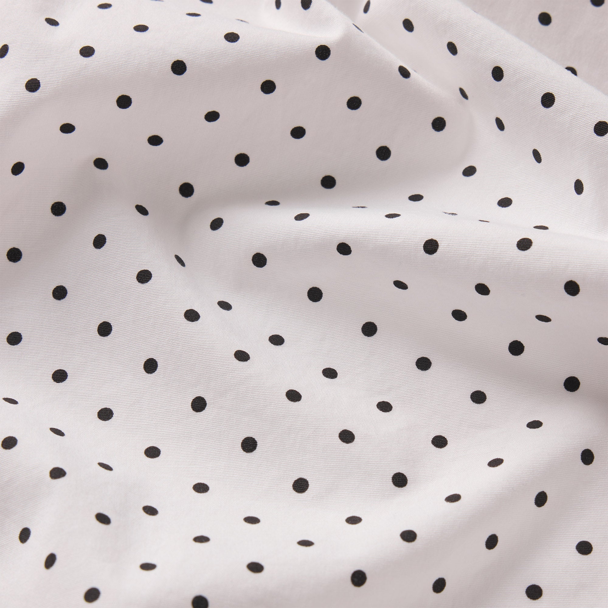 COTTON POPLIN SLEEP STRAIGHT LEG PANT | ONYX DOT PRINT ADDITIONAL FABRIC DETAILS