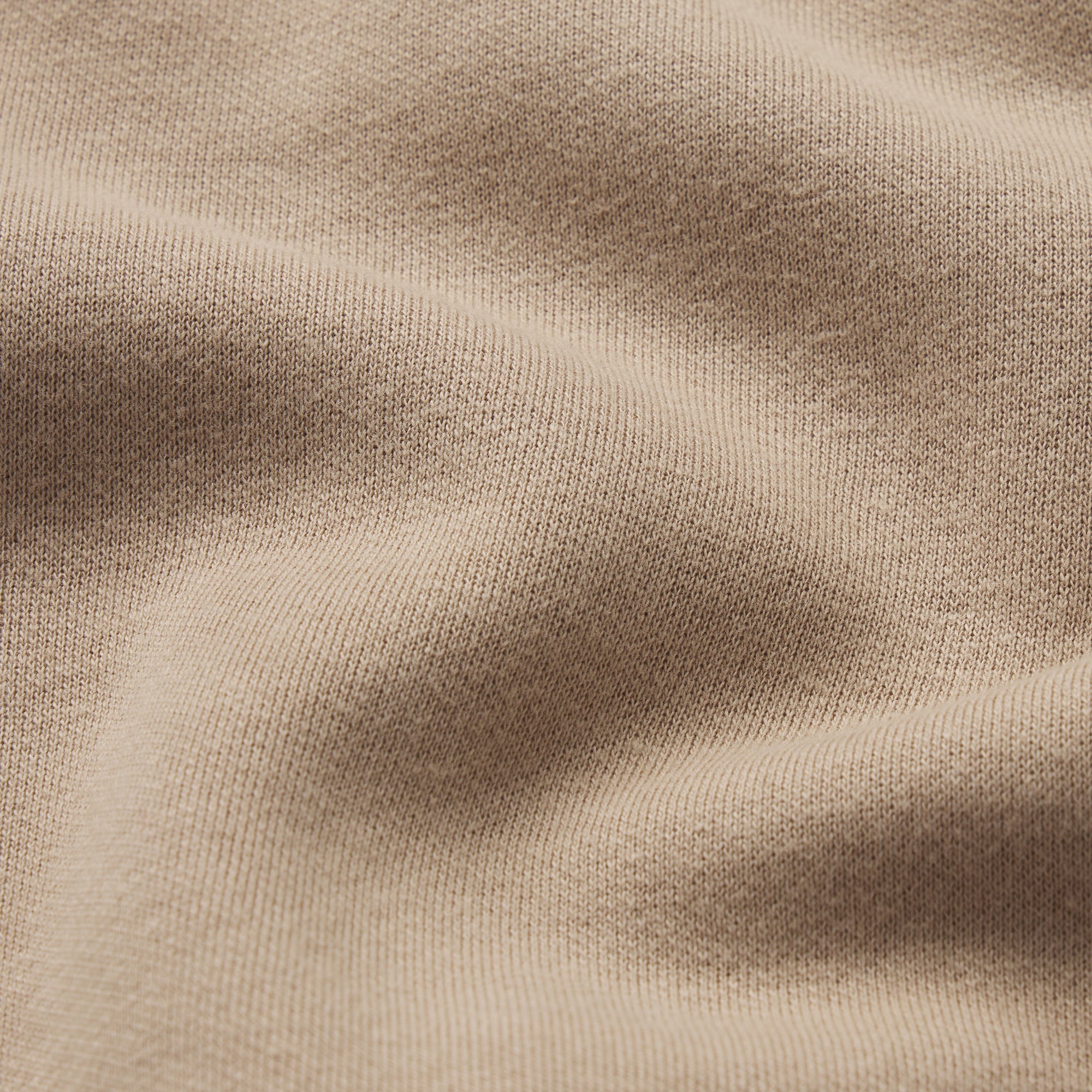COTTON FLEECE CROPPED HOODIE | LATTE & LAYS FLAT ON A WHITE BACKGROUND | FLT