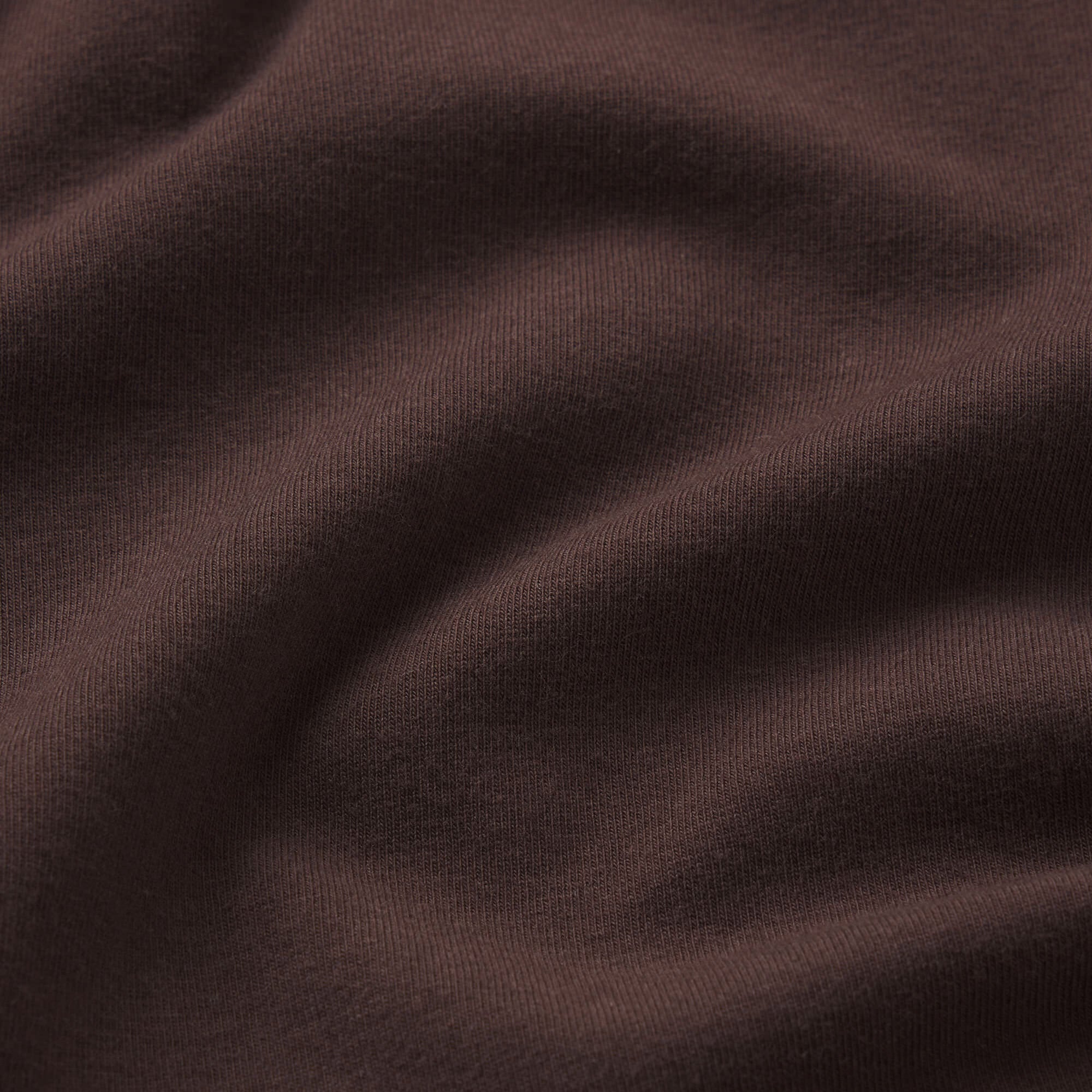 COTTON JERSEY TURTLENECK LONG SLEEVE | ESPRESSO & LAYS FLAT ON A WHITE BACKGROUND | FLT