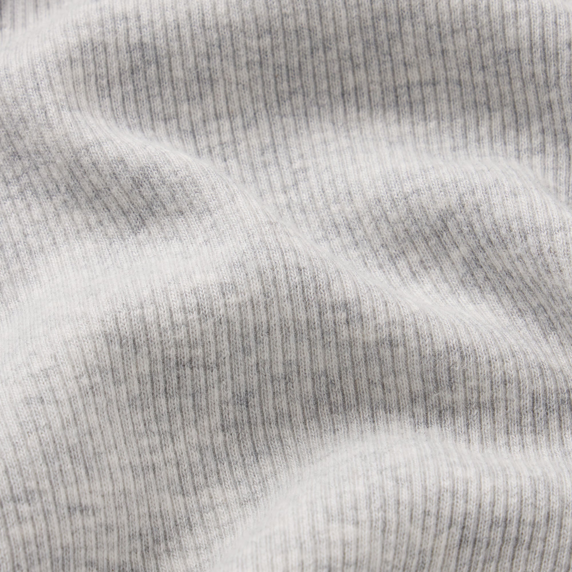 COTTON RIB FOLDOVER MINI SKIRT | LIGHT HEATHER GREY & LAYS FLAT ON A WHITE BACKGROUND | FLT