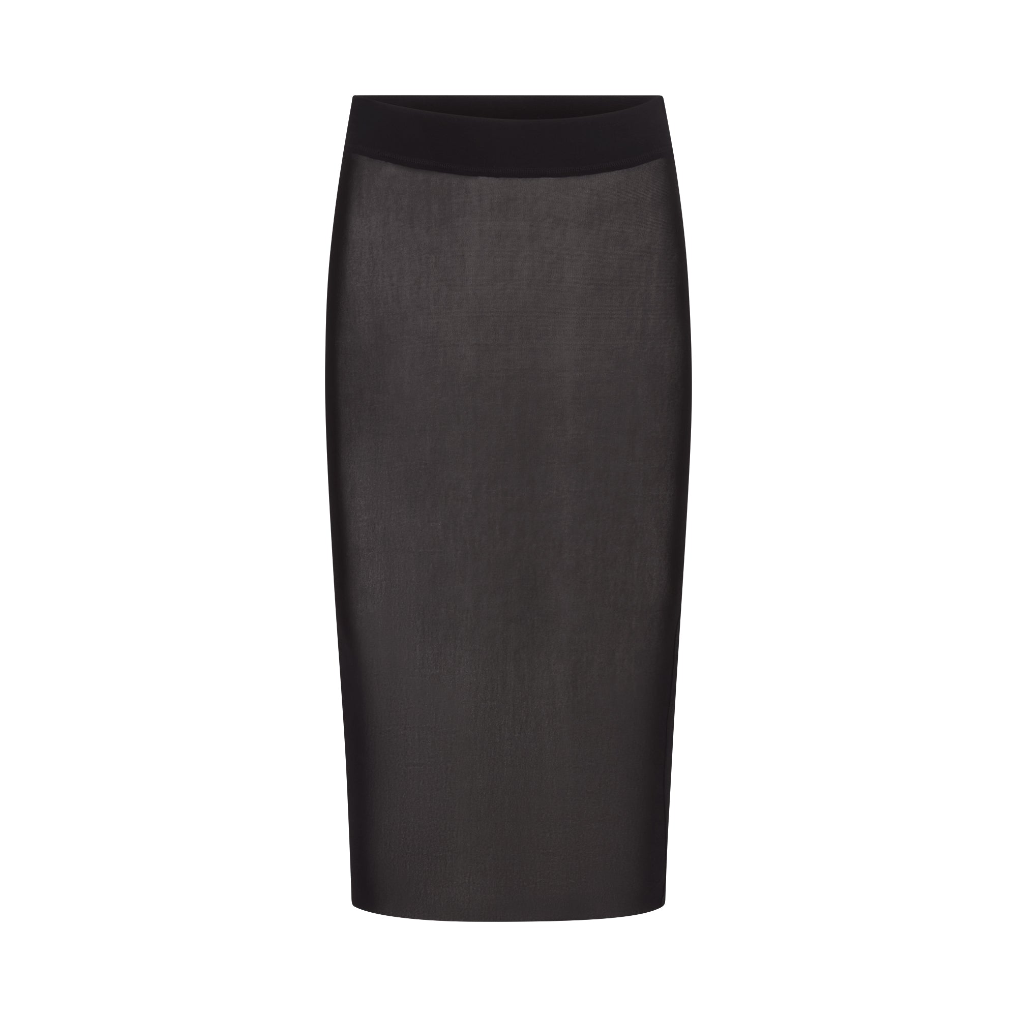 MESH COVER-UPS MIDI SKIRT | ONYX LAYS FLAT ON A WHITE BACKGROUND | FLT