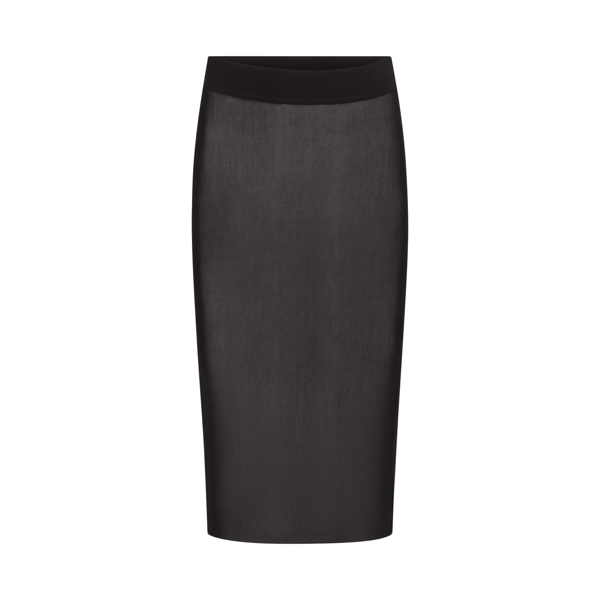 MESH COVER-UPS MIDI SKIRT | ONYX LAYS FLAT ON A WHITE BACKGROUND | FLT