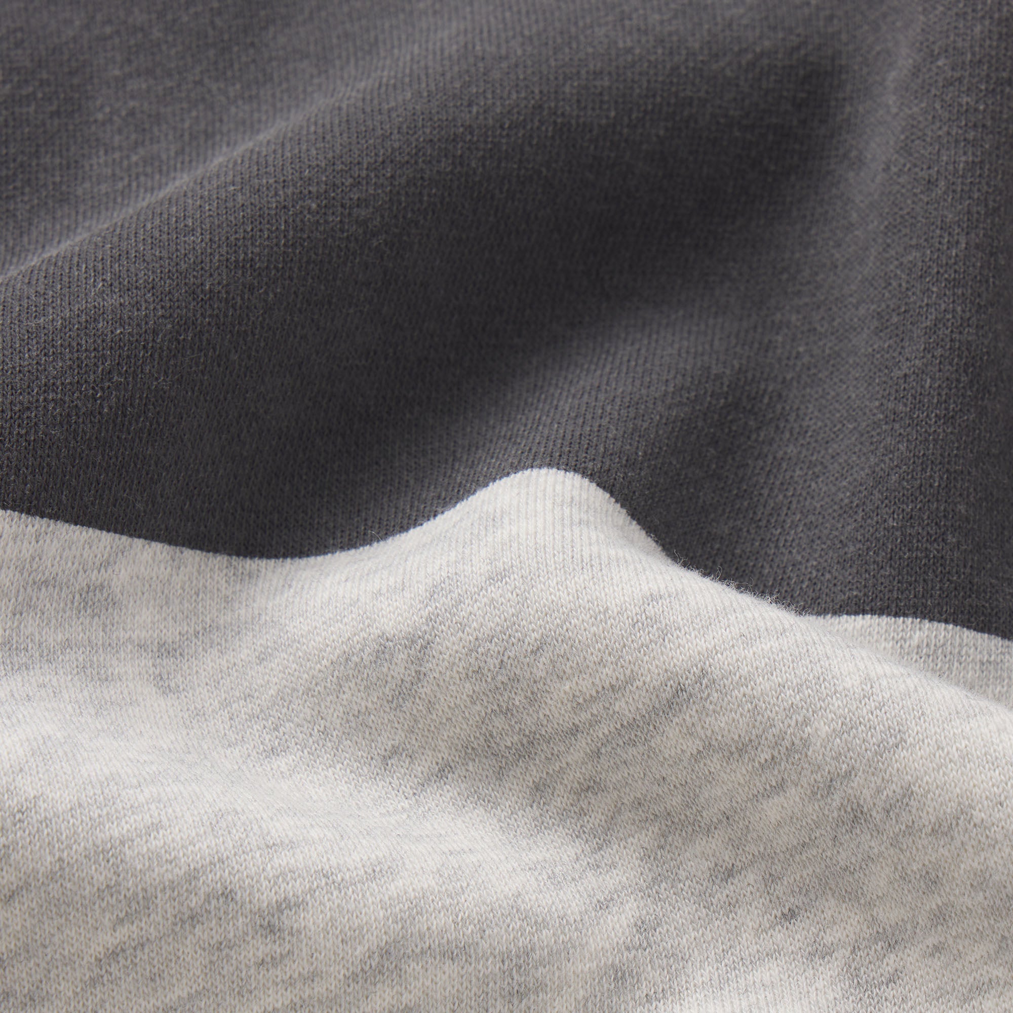 FLEECE LOUNGE MENS RUGBY POLO | LIGHT HEATHER GREY & LAYS FLAT ON A WHITE BACKGROUND | FLT