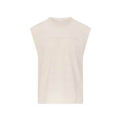 HEAVYWEIGHT COTTON MENS CROPPED TANK | BUFF FLAT ON A WHITE BACKGROUND | FLT