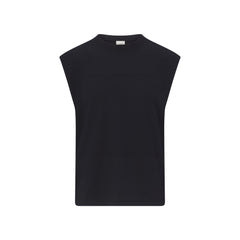 HEAVYWEIGHT COTTON MENS CROPPED TANK | OBSIDIAN FLAT ON A WHITE BACKGROUND | FLT