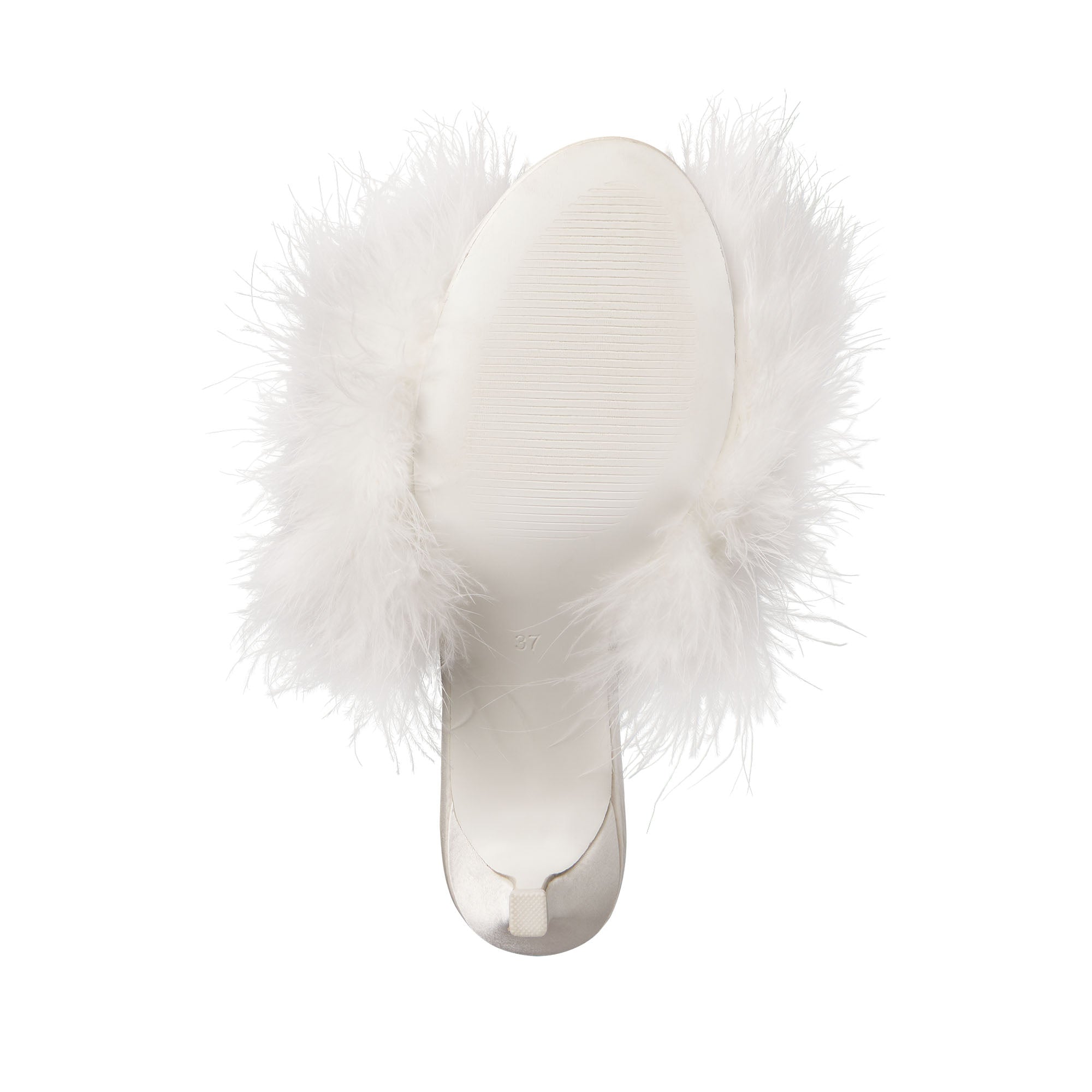 FEATHER KITTEN HEEL | IVORY ADDITIONAL FABRIC DETAILS