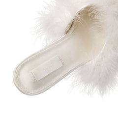 FEATHER KITTEN HEEL | IVORY ADDITIONAL FABRIC DETAILS
