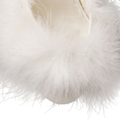 FEATHER KITTEN HEEL | IVORY ADDITIONAL FABRIC DETAILS