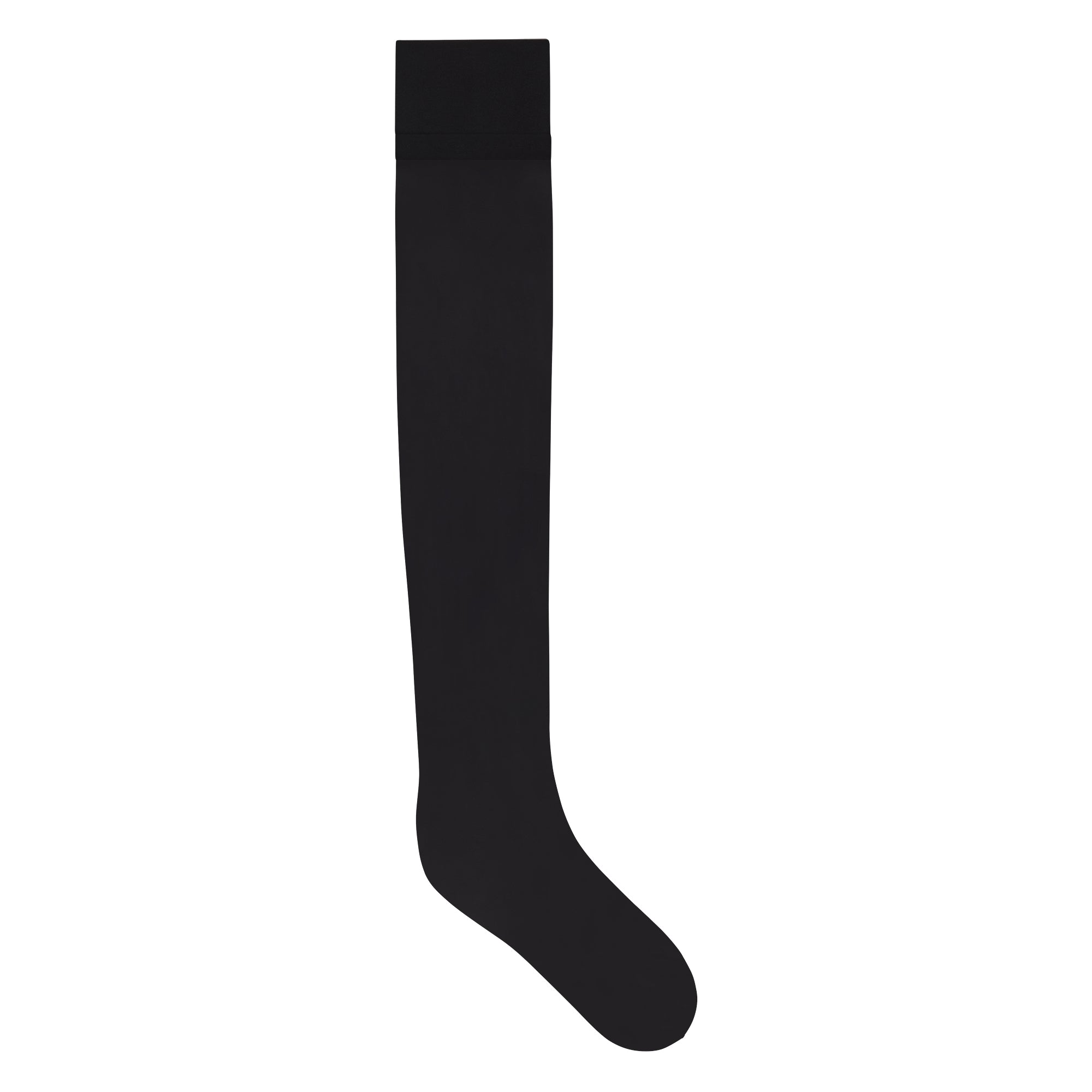 HOSIERY THIGH HIGH STOCKINGS | ONYX FLAT ON A WHITE BACKGROUND