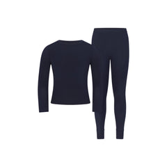 SKIMS SLEEP KIDS SLEEP SET | NAVY FLAT ON A WHITE BACKGROUND | FLT
