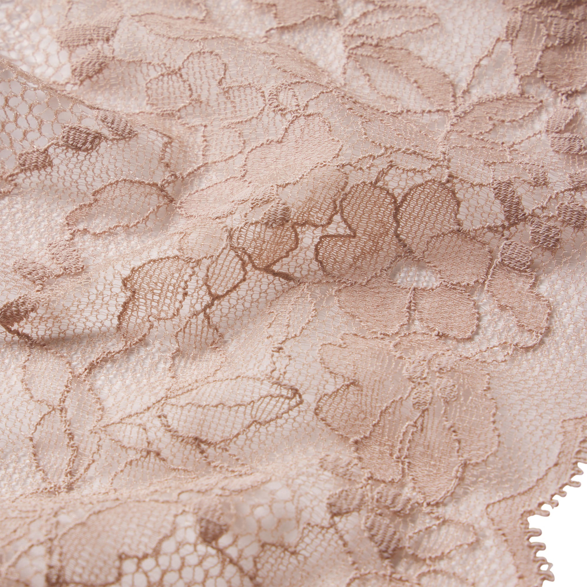 SKIMS LACE THONG | FAWN ON A MODEL FRONT VIEW @ | FOCUS: 0.0, 1.0, 0.9