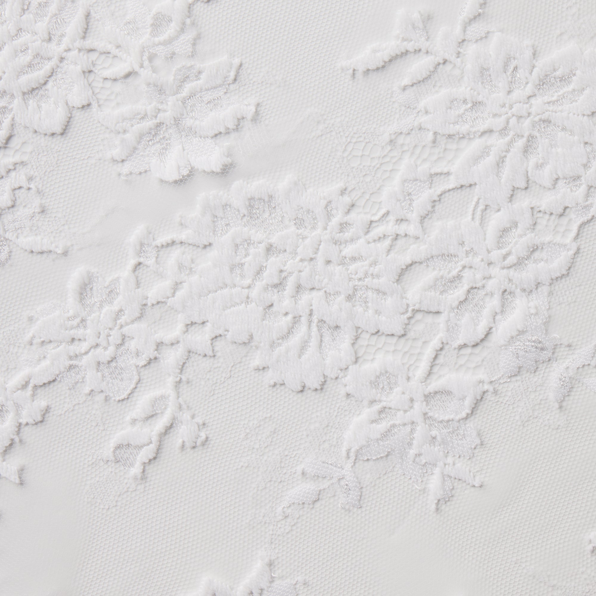 SKIMS LACE GARTER SKIRT | SNOW ADDITIONAL FABRIC DETAILS