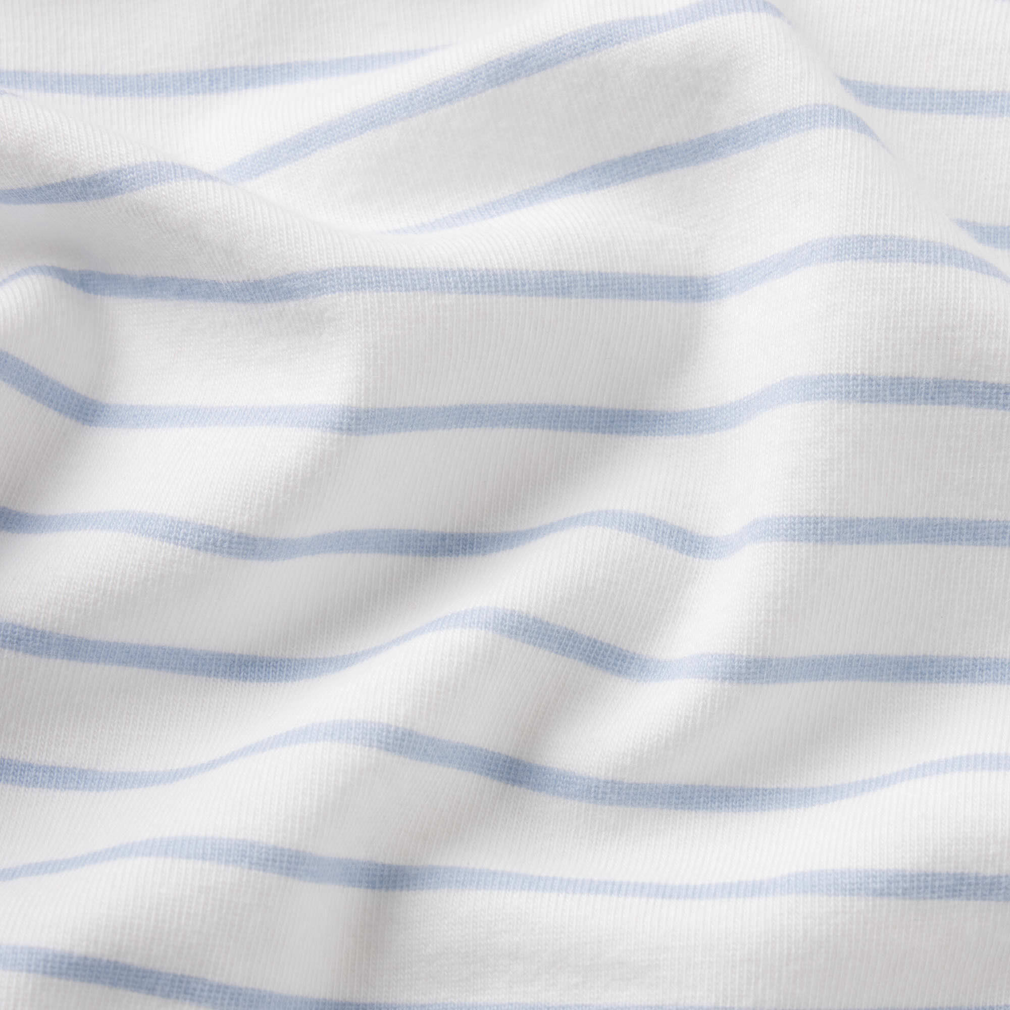 LIGHTWEIGHT COTTON LACE SCOOP BRALETTE | AIRSPACE LAGUNA STRIPE ON A MODEL FRONT VIEW @ | FOCUS: 0.0, 1.0, 0.9