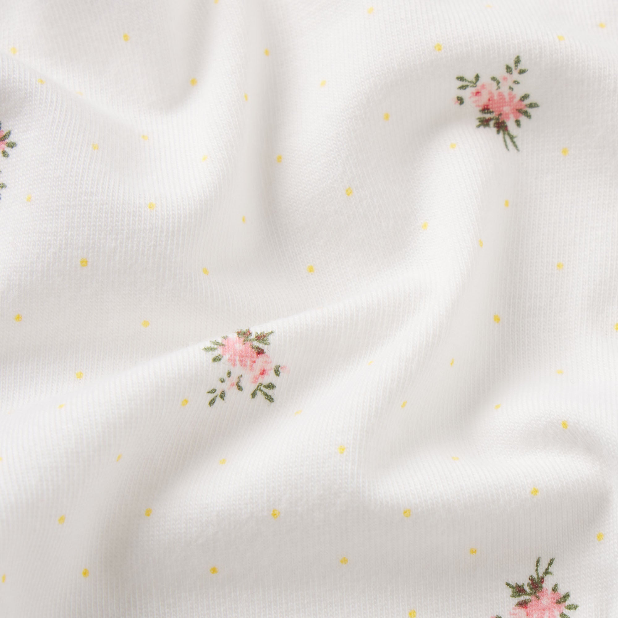 LIGHTWEIGHT COTTON RUCHED BACK HIPSTER 10-PACK | MICRO DOT FLORAL MULTI & LAYS FLAT ON A WHITE BACKGROUND | FLT