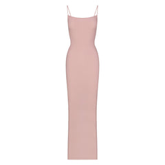 SOFT LOUNGE LONG SLIP DRESS | MORGANITE FLAT ON A WHITE BACKGROUND | FLT