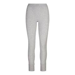 COTTON RIB LEGGING | LIGHT HEATHER GREY (LEGGINGS, BOTTOMS) LAYS FLAT ON A WHITE BACKGROUND | FLT