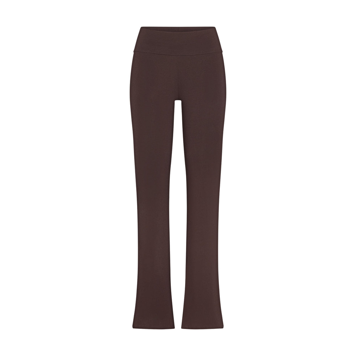 COTTON JERSEY FOLDOVER PANT | ESPRESSO FLAT ON A WHITE BACKGROUND | FLT