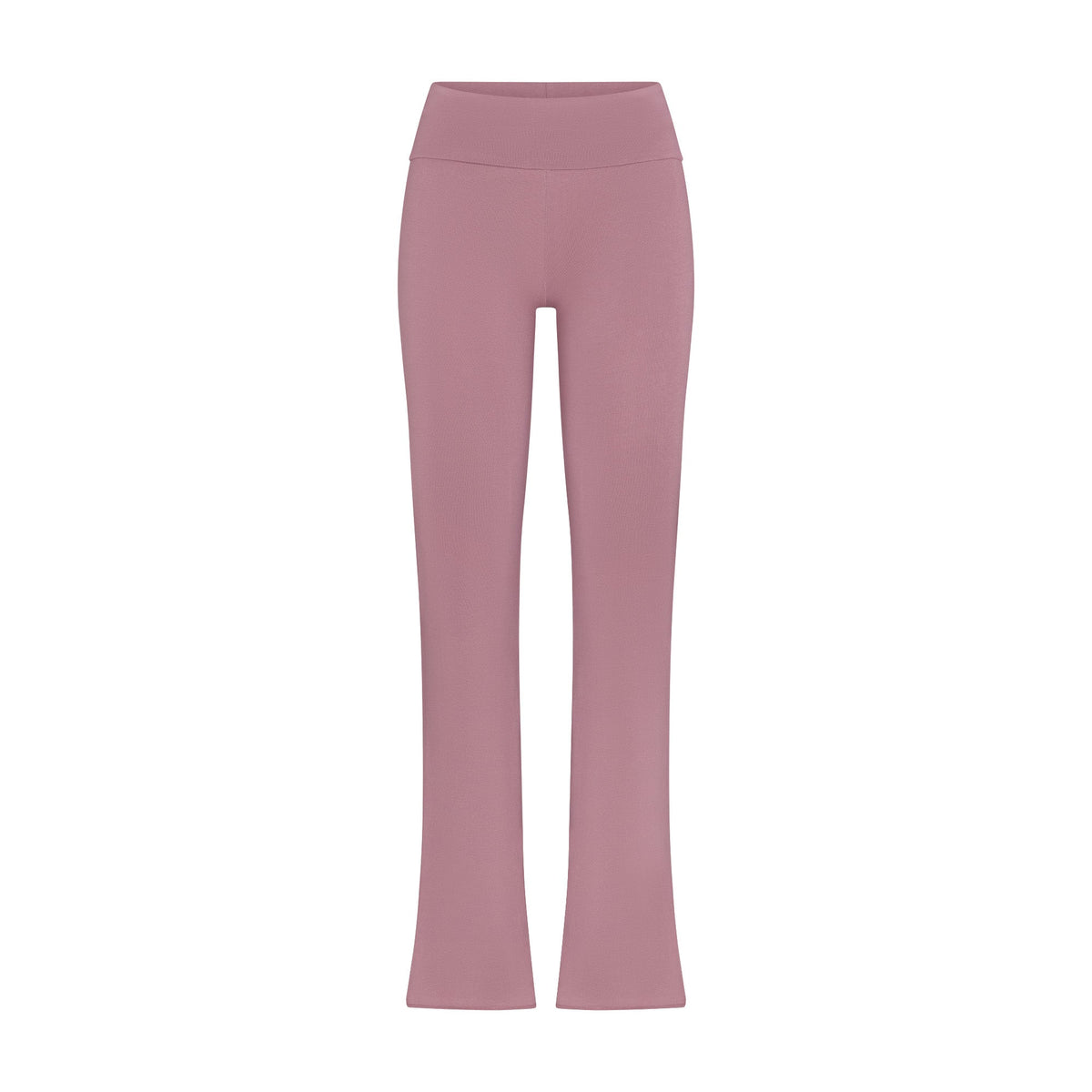 COTTON JERSEY FOLDOVER PANT | MUTED MAUVE FLAT ON A WHITE BACKGROUND | FLT