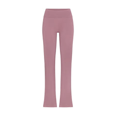 COTTON JERSEY FOLDOVER PANT | MUTED MAUVE FLAT ON A WHITE BACKGROUND | FLT