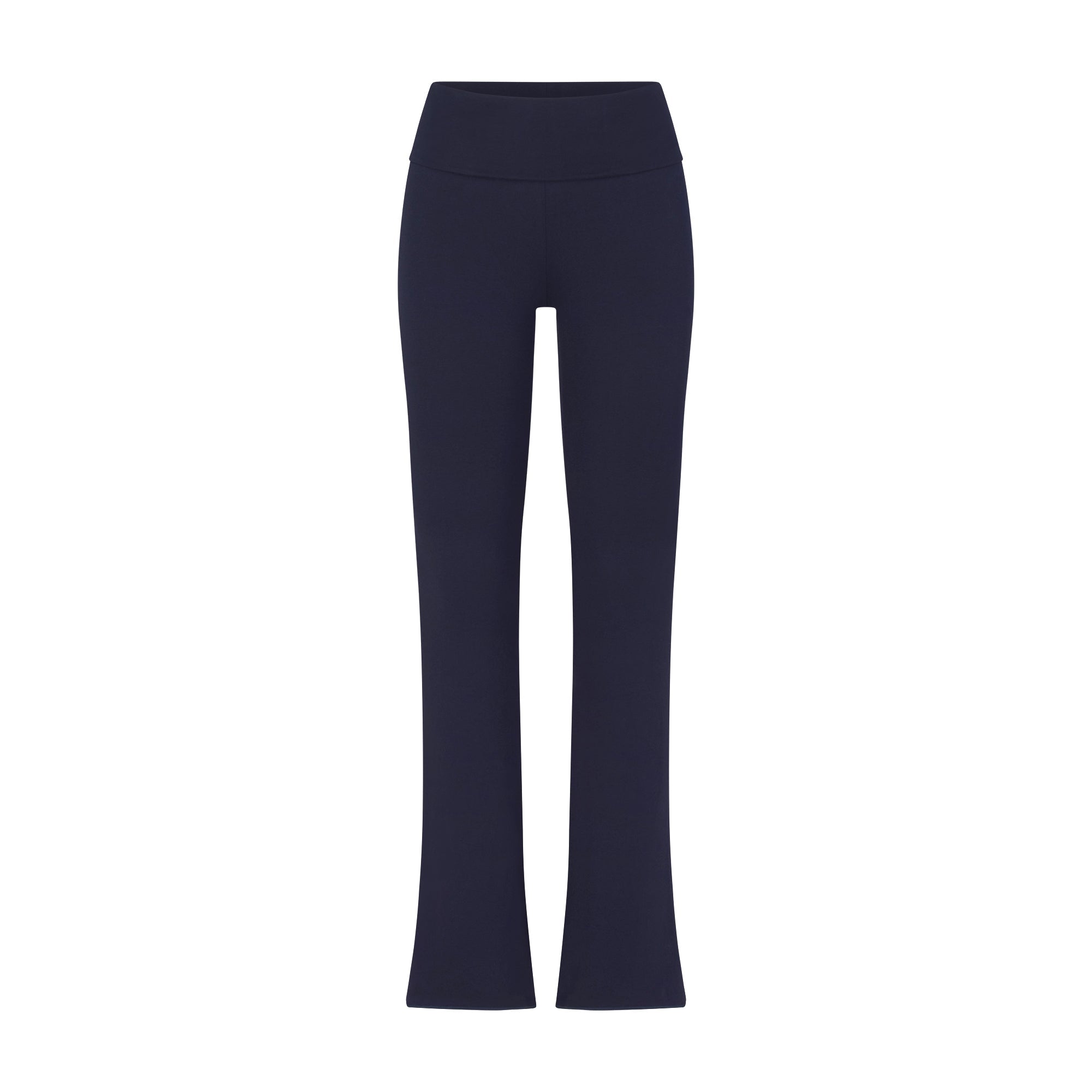 COTTON JERSEY FOLDOVER PANT | NAVY FLAT ON A WHITE BACKGROUND | FLT