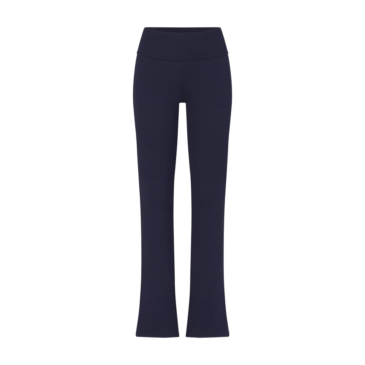 COTTON JERSEY FOLDOVER PANT | NAVY FLAT ON A WHITE BACKGROUND | FLT