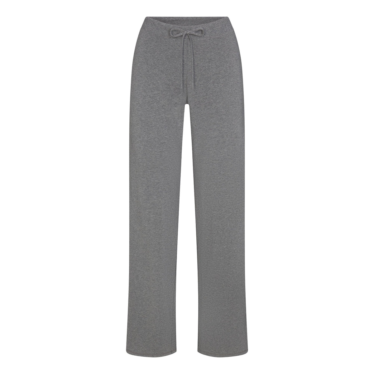 COTTON JERSEY STRAIGHT LEG PANT | DARK HEATHER GREY FLAT ON A WHITE BACKGROUND | FLT