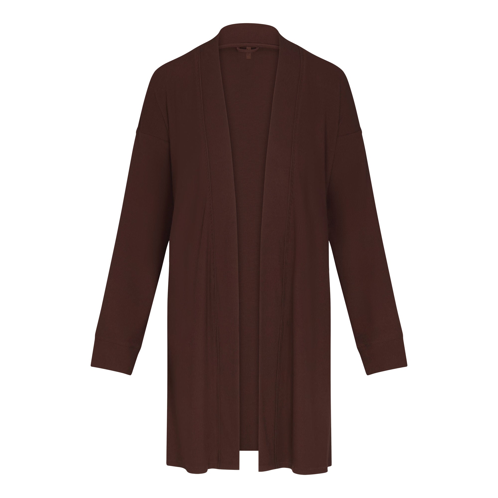 SOFT LOUNGE ROBE | COCOA FLAT ON A WHITE BACKGROUND | FLT