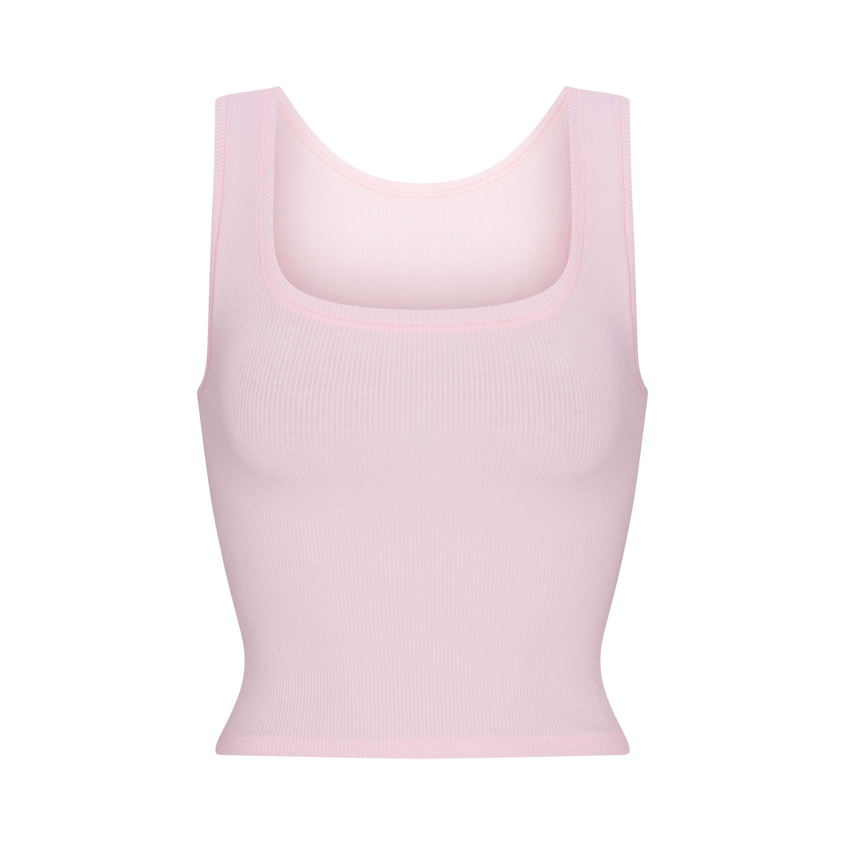 COTTON RIB TANK | CHERRY BLOSSOM FLAT ON A WHITE BACKGROUND | FLT