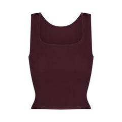 COTTON RIB TANK | CURRANT FLAT ON A WHITE BACKGROUND | FLT