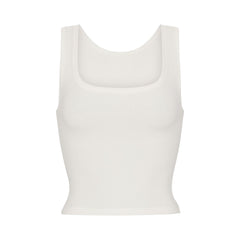 COTTON RIB TANK | MARBLE (TANKS, TOPS) LAYS FLAT ON A WHITE BACKGROUND | FLT