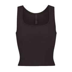 SOFT LOUNGE TANK | ONYX (TANKS, TOPS) LAYS FLAT ON A WHITE BACKGROUND | FLT