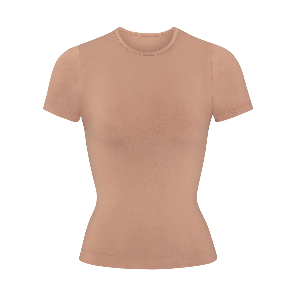 SOFT SMOOTHING T-SHIRT LAYS FLAT ON A WHITE BACKGROUND | FLT