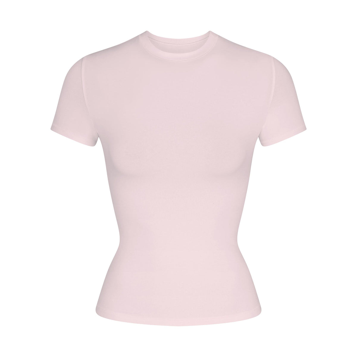 COTTON JERSEY T-SHIRT | CHERRY BLOSSOM FLAT ON A WHITE BACKGROUND | FLT