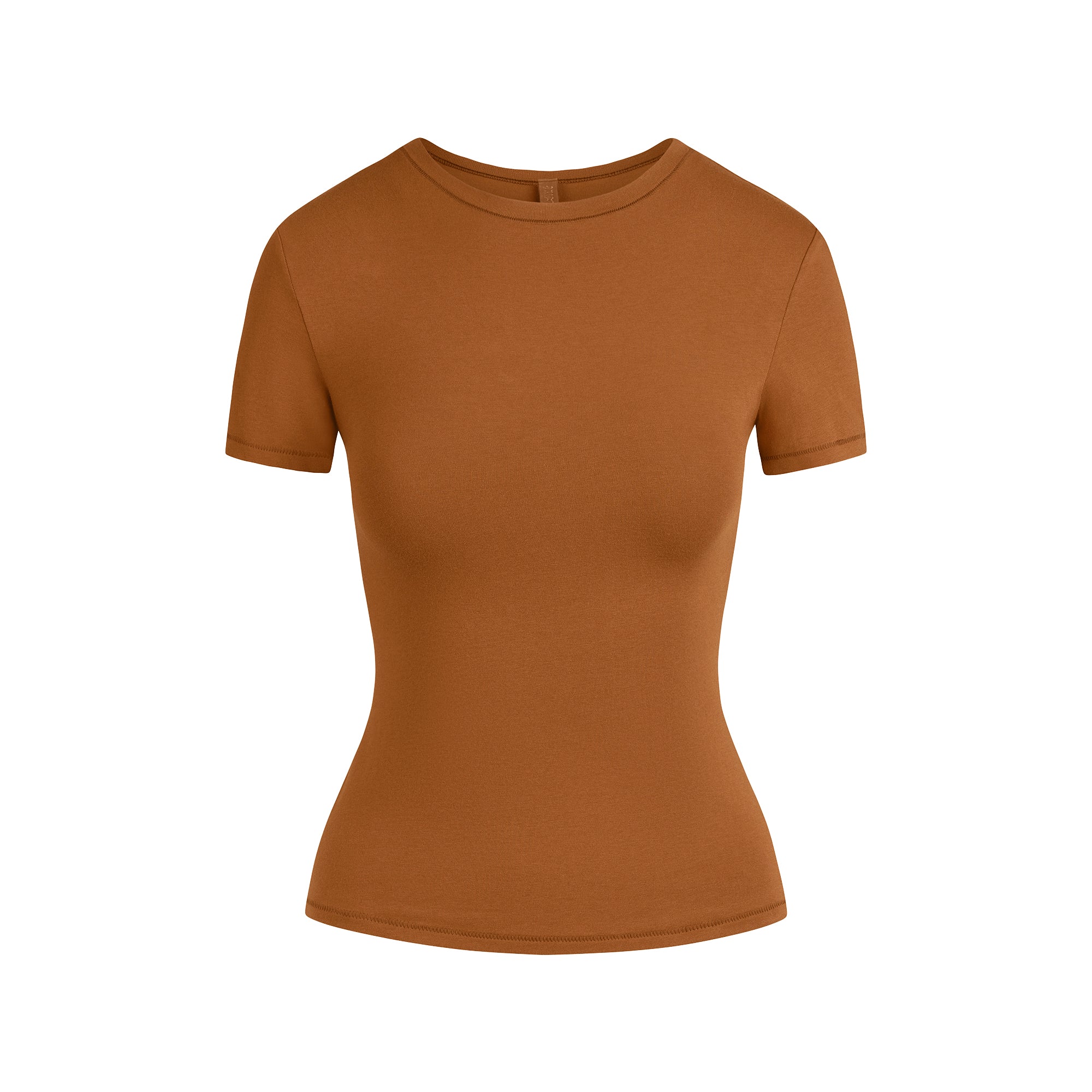 COTTON JERSEY T-SHIRT | CHAI FLAT ON A WHITE BACKGROUND | FLT