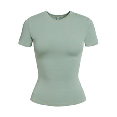 COTTON JERSEY T-SHIRT | MINERAL FLAT ON A WHITE BACKGROUND | FLT