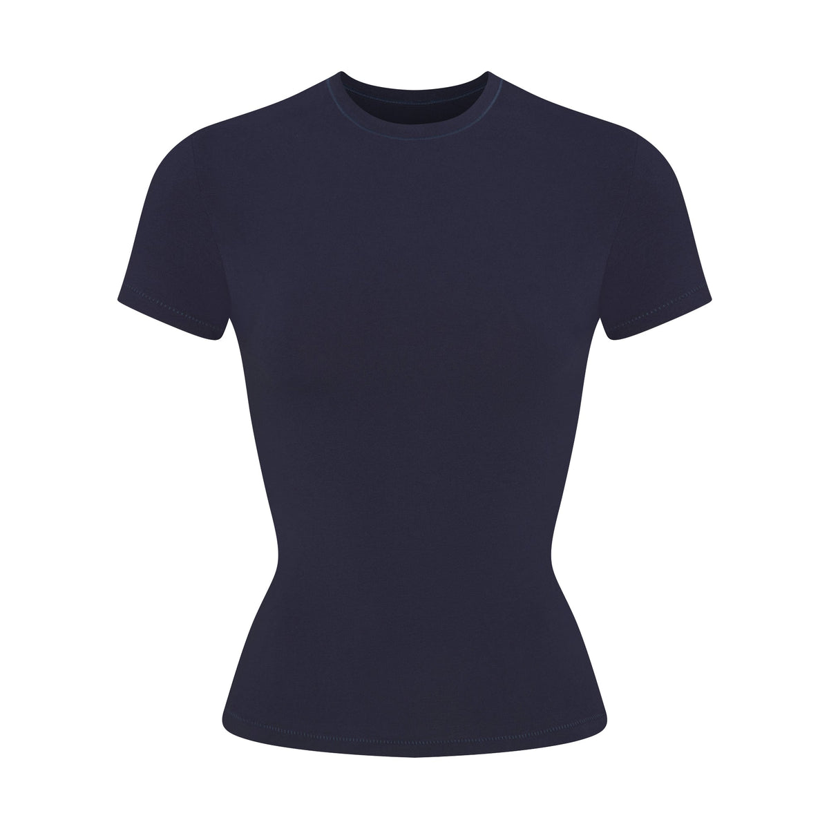 COTTON JERSEY T-SHIRT | NAVY FLAT ON A WHITE BACKGROUND | FLT