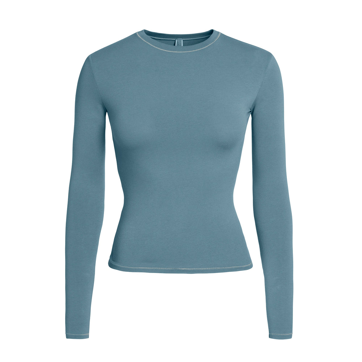 COTTON JERSEY LONG SLEEVE T-SHIRT | KYANITE FLAT ON A WHITE BACKGROUND | FLT