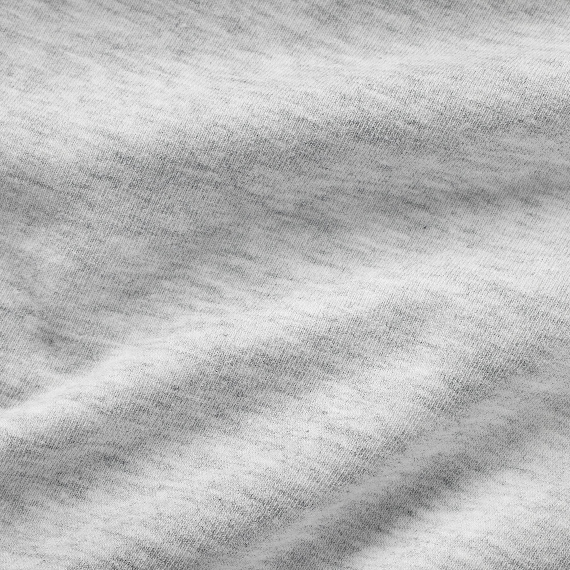 COTTON JERSEY T-SHIRT | LIGHT HEATHER GREY ADDITIONAL FABRIC DETAILS