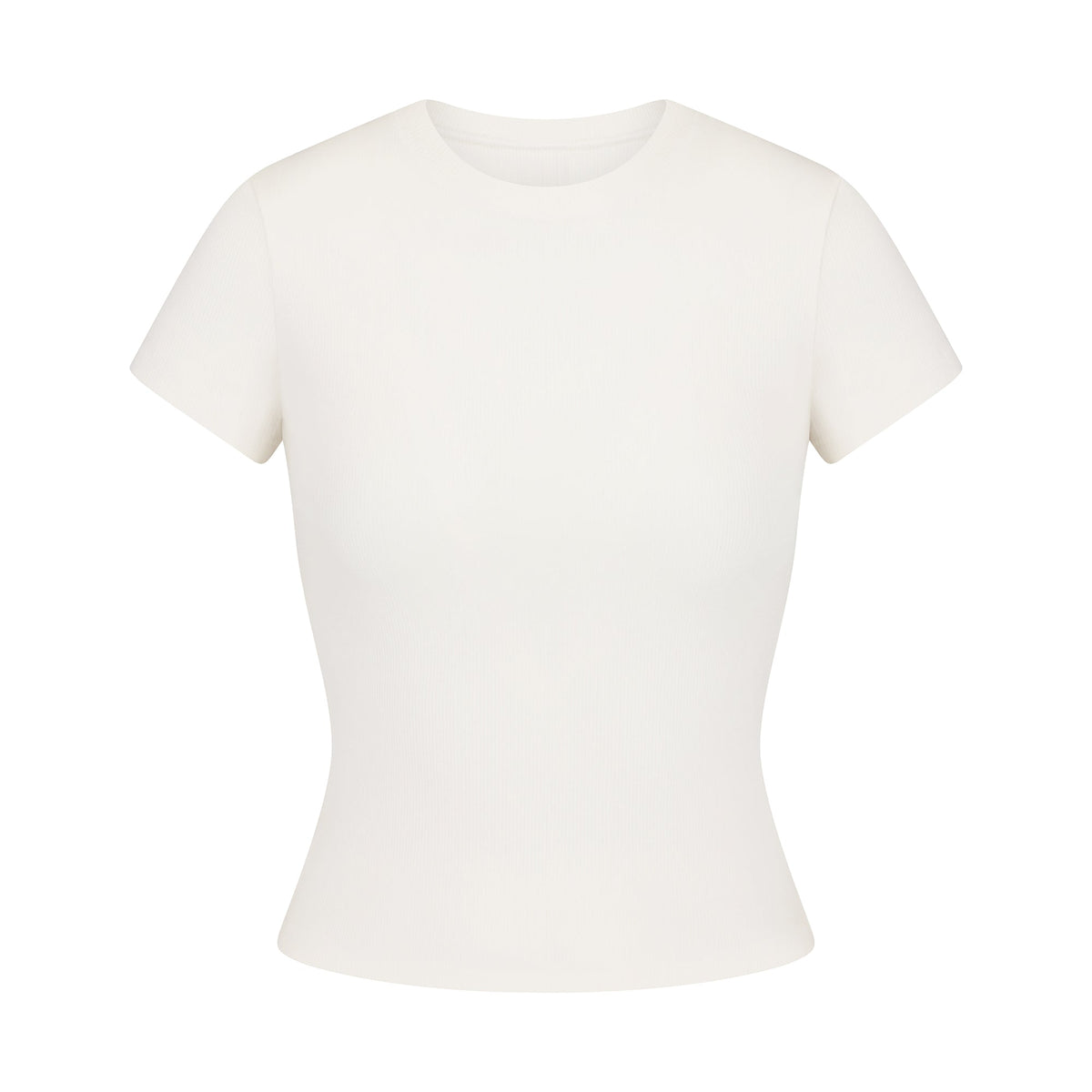 COTTON RIB T-SHIRT | MARBLE (T-SHIRTS, TOPS) LAYS FLAT ON A WHITE BACKGROUND | FLT