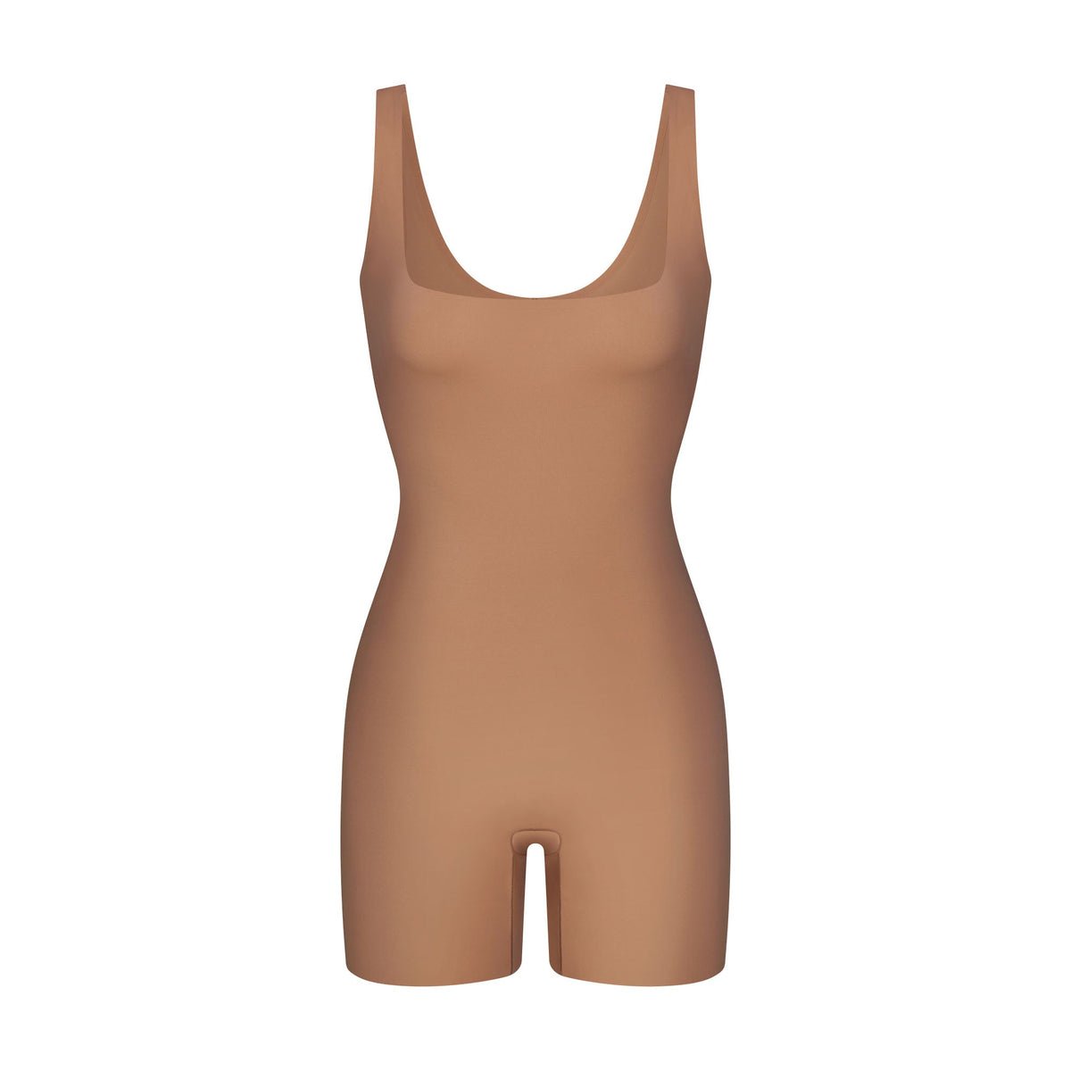 COOL SHAPEWEAR MID THIGH BODYSUIT | SIENNA FLAT ON A WHITE BACKGROUND | FLT