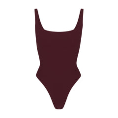 FITS EVERYBODY SQUARE NECK BODYSUIT | CURRANT FLAT ON A WHITE BACKGROUND | FLT