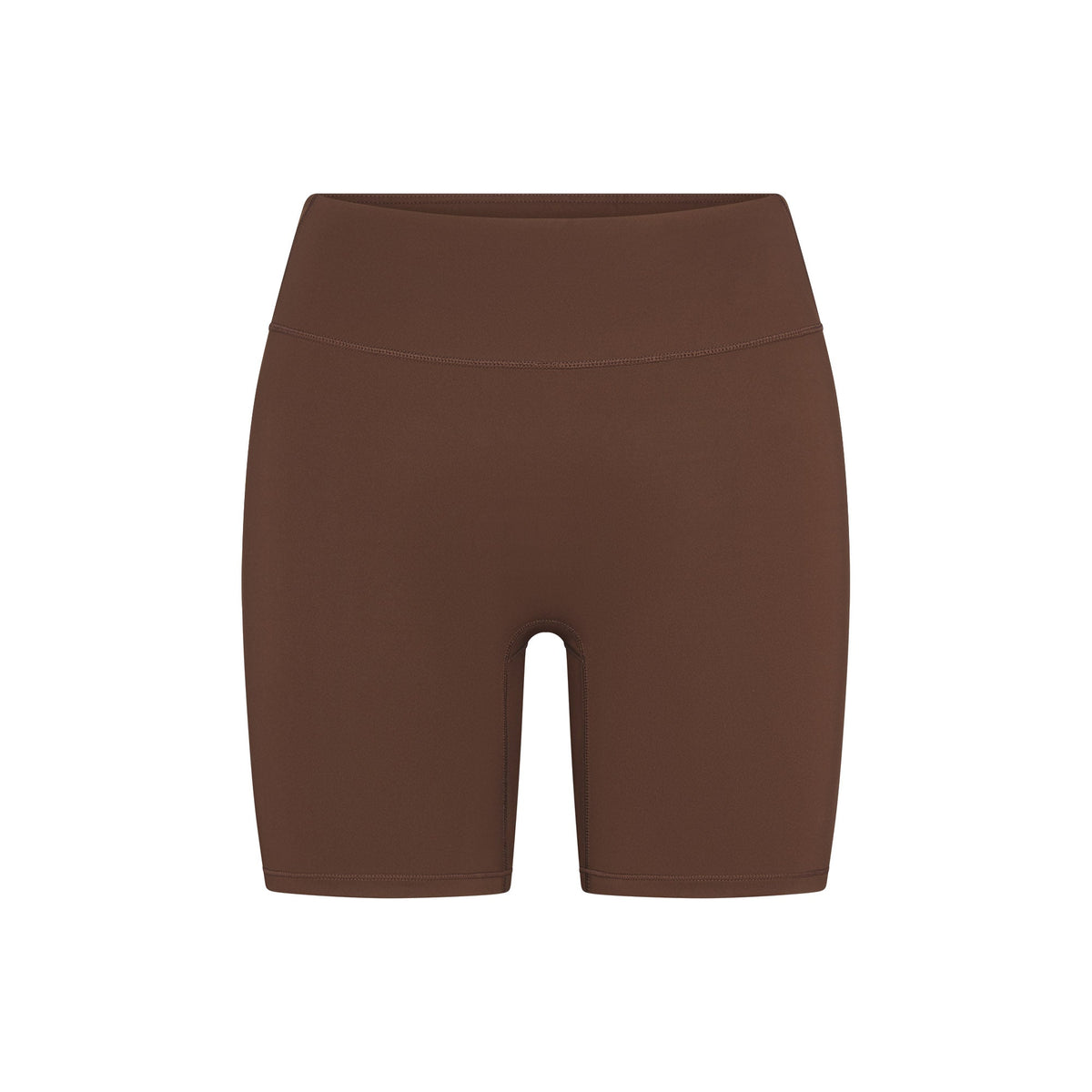NikeSKIMS MATTE 5" BIKER SHORT | DARK SEPIA FLAT ON A WHITE BACKGROUND | FLT