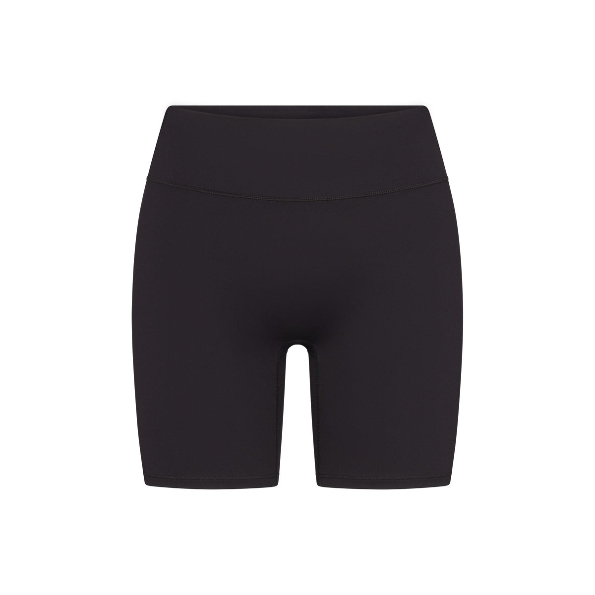 NikeSKIMS MATTE 5" BIKER SHORT | OBSIDIAN FLAT ON A WHITE BACKGROUND | FLT