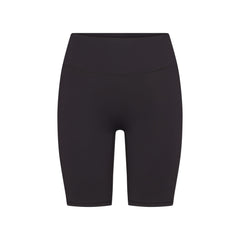 NikeSKIMS MATTE 7" BIKER SHORT | OBSIDIAN FLAT ON A WHITE BACKGROUND | FLT