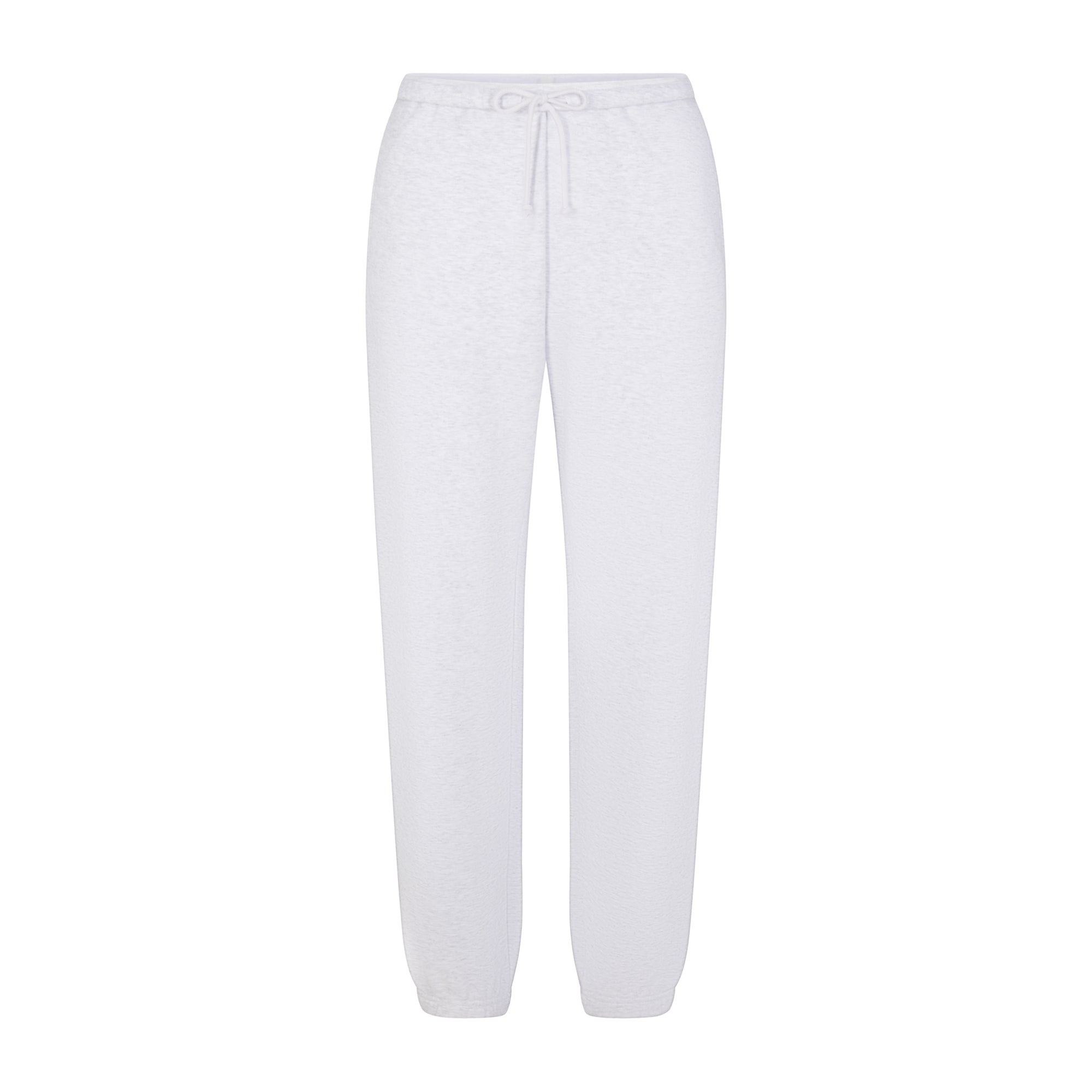 COTTON FLEECE CLASSIC JOGGER | LIGHT HEATHER GREY (JOGGERS, BOTTOMS) LAYS FLAT ON A WHITE BACKGROUND | FLT
