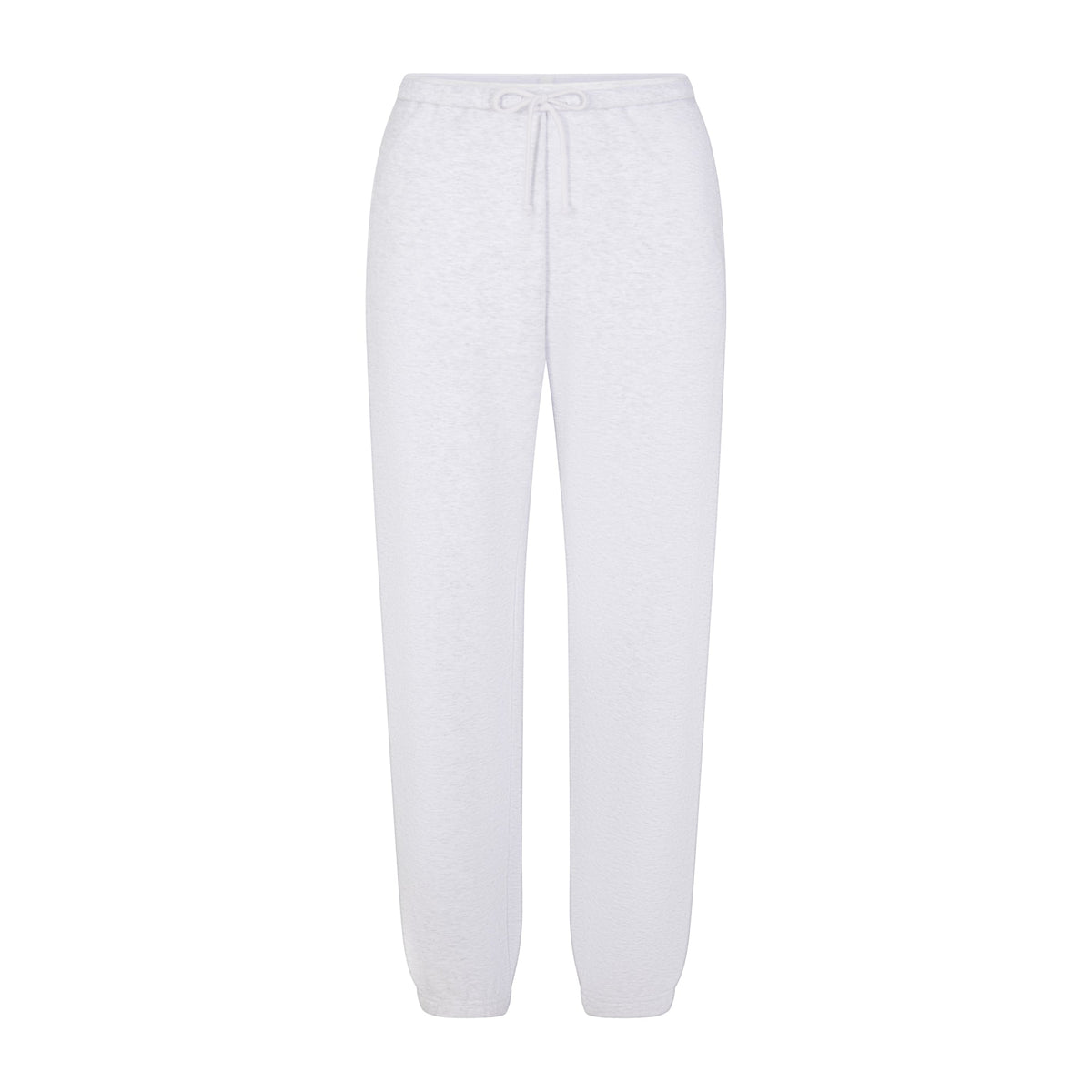 COTTON FLEECE CLASSIC JOGGER | LIGHT HEATHER GREY (JOGGERS, BOTTOMS) LAYS FLAT ON A WHITE BACKGROUND | FLT