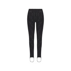 STRETCH LACE STIRRUP LEGGING | SOOT FLAT ON A WHITE BACKGROUND | FLT