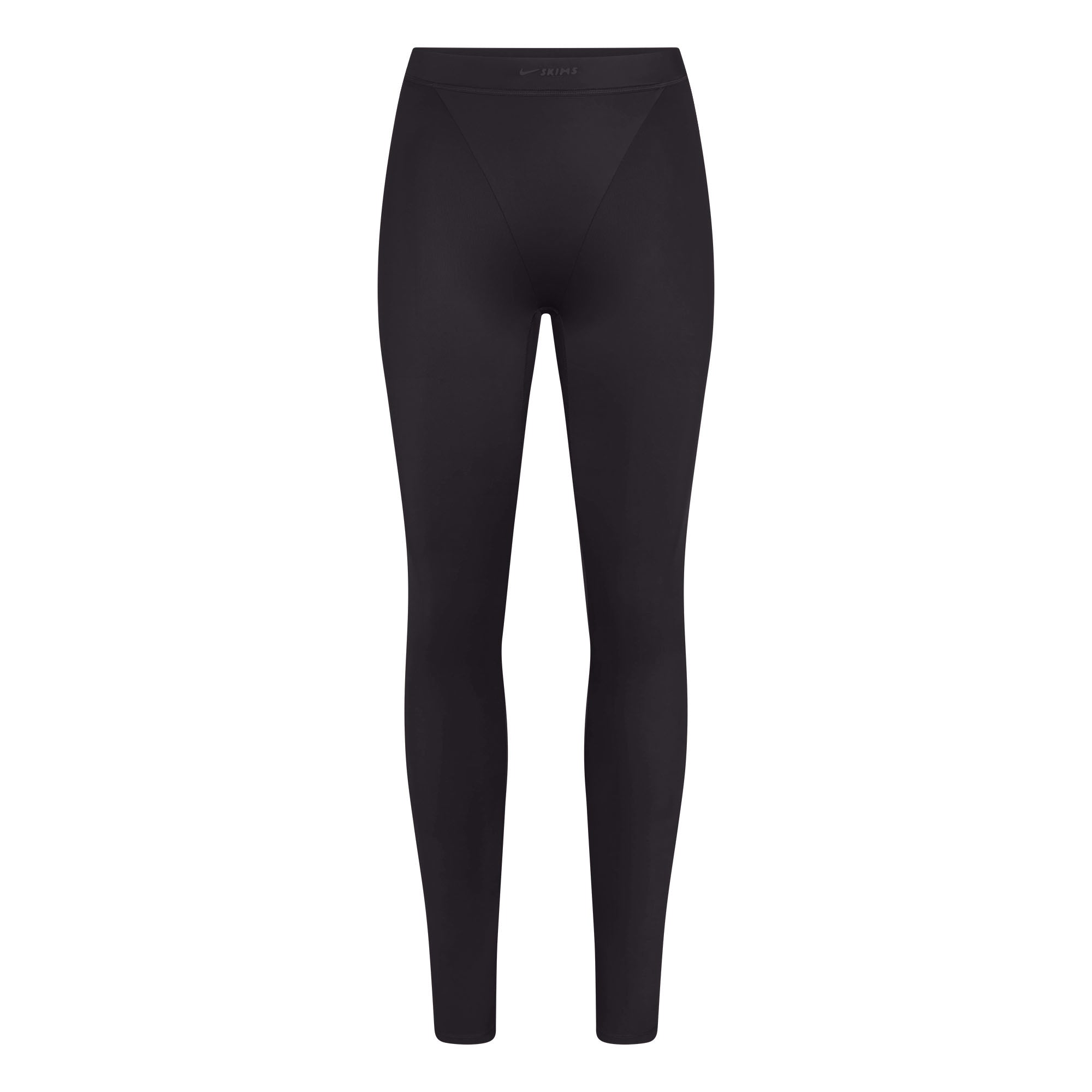NikeSKIMS SHINE V-LINE 26" LEGGING | OBSIDIAN FLAT ON A WHITE BACKGROUND | FLT