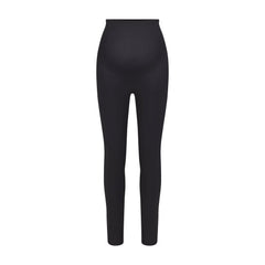 FITS EVERYBODY MATERNITY HIGH-WAISTED LEGGING | ONYX (LEGGINGS, BOTTOMS) LAYS FLAT ON A WHITE BACKGROUND | FLT