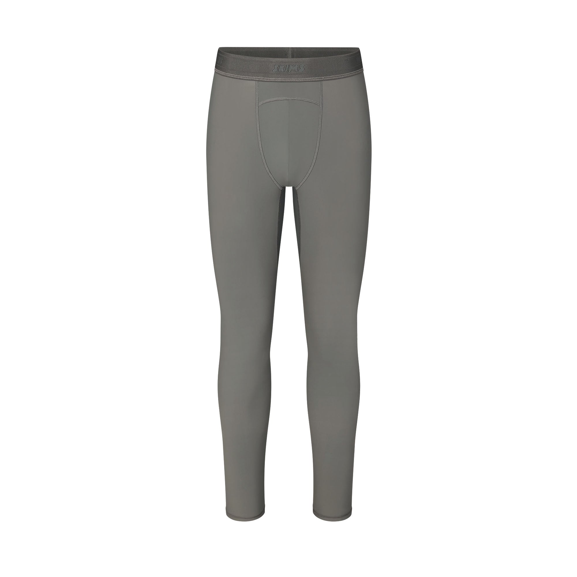 SKIMS SPORT MENS LEGGING | GUNMETAL (MENS LEGGINGS, MENS BOTTOMS) LAYS FLAT ON A WHITE BACKGROUND | FLT